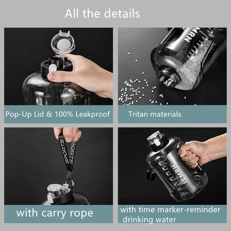 2 Liters Large Capacity Water Bottle
