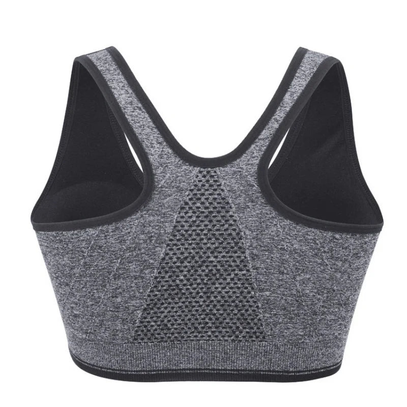 SHOCKPROOF ZIPPER PADDED FITNESS BRA