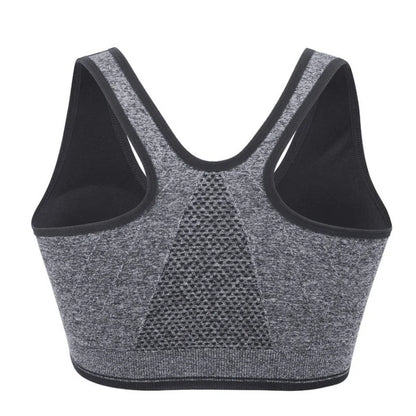 SHOCKPROOF ZIPPER PADDED FITNESS BRA