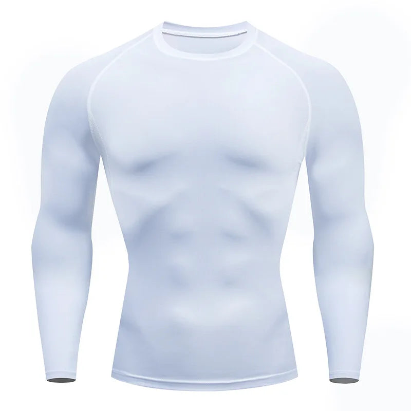 Men Workout Long Sleeve T- shirt S]
