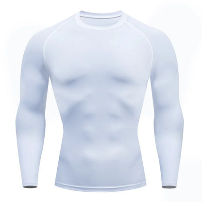Men Workout Long Sleeve T- shirt S]