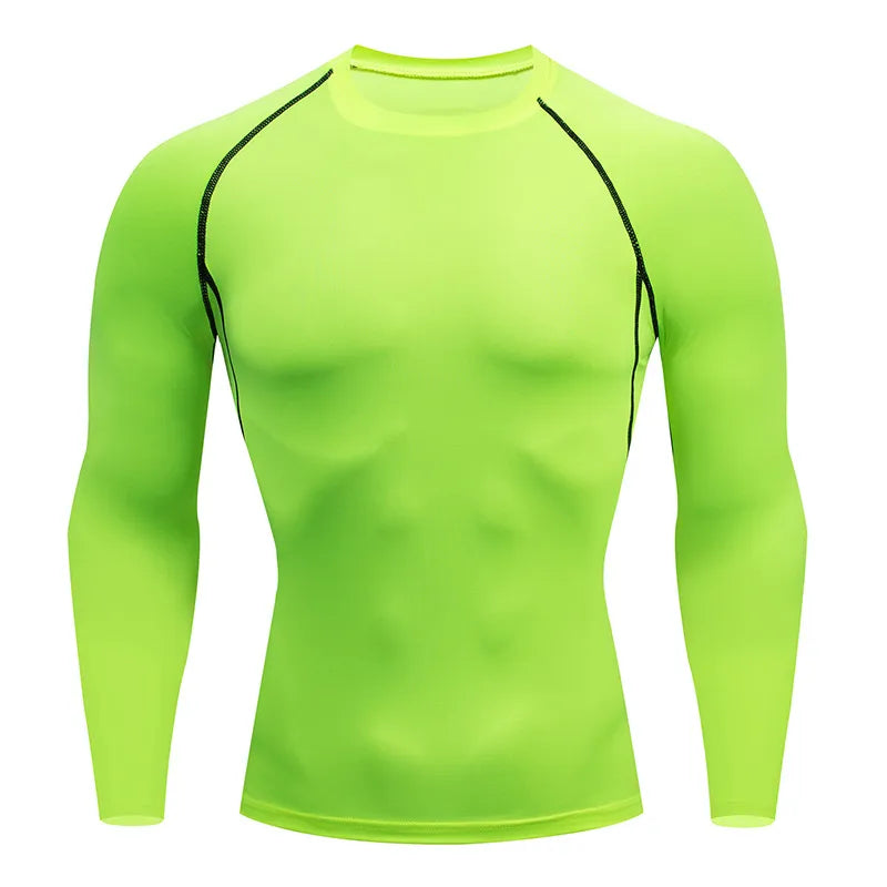 Men Workout Long Sleeve T- shirt S]