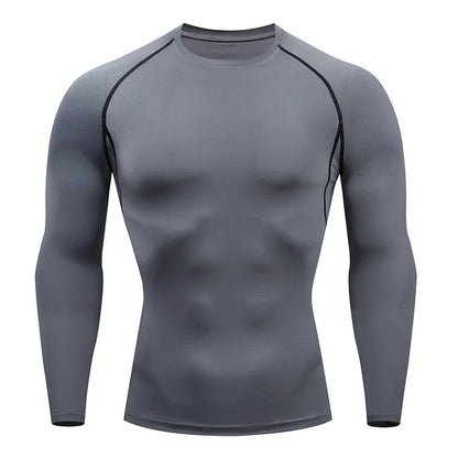 Men Workout Long Sleeve T- shirt S]